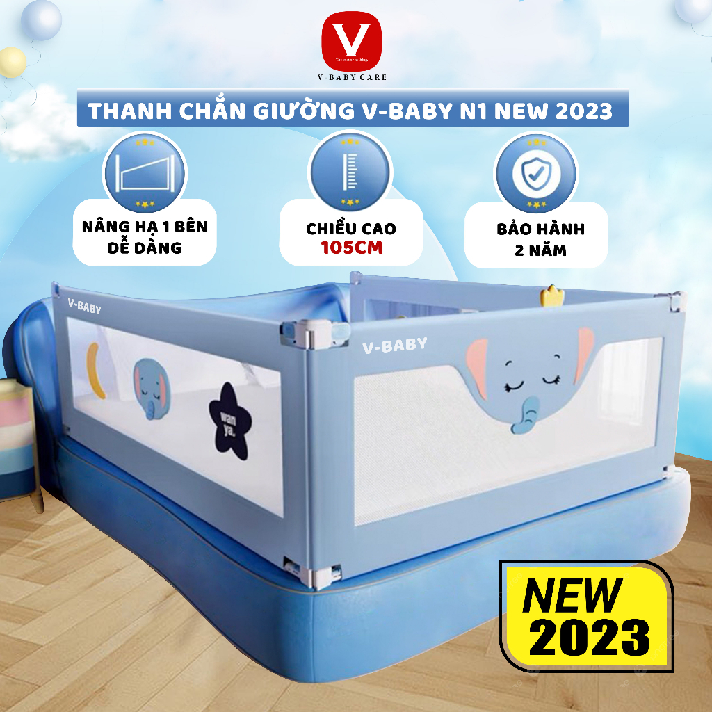 Thanh Chắn Giường V-Baby N1, KL PLus New & N1S (1 THANH 1 MẶT)