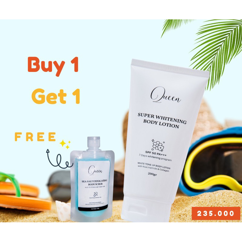 Kem Body Queen Niacinamide & Collagen Dưỡng Trắng Da Toàn Thân 200g
