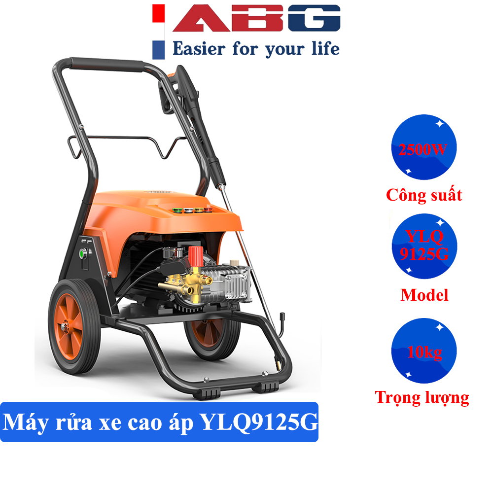 Máy rửa xe áp lực cao YLQ9125G, rửa xe cao áp công suất lớn 2500W, áp suất mạnh, chống cháy nổ, dùng trong công nghiệp