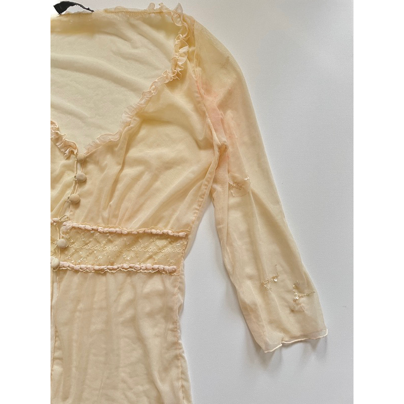 | Serie 3 |  Áo/ Top khoác voan lưới cài khuy