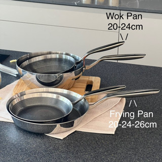 Chảo đúc inox chống dính vân nổi Kaiyo,chảo chống dính chất liệu inox 18/10,Đúc nguyên khối- Hàg chính hãg