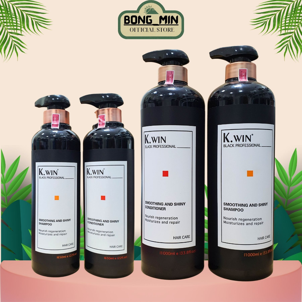 ComBo Dầu Gội Xả K.WIN 650ml - 1000ml phục hồi siêu mềm mượt, ngăn dầu, ngăn rụng tóc, không gàu, ngứa