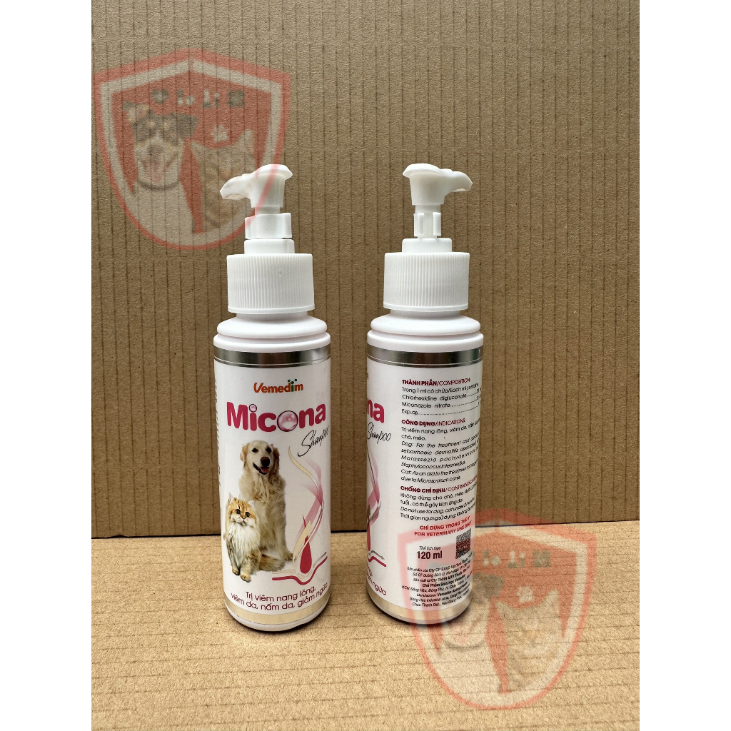 Sữa tắm phòng trị nấm, viêm da cho chó mèo Micona shampoo