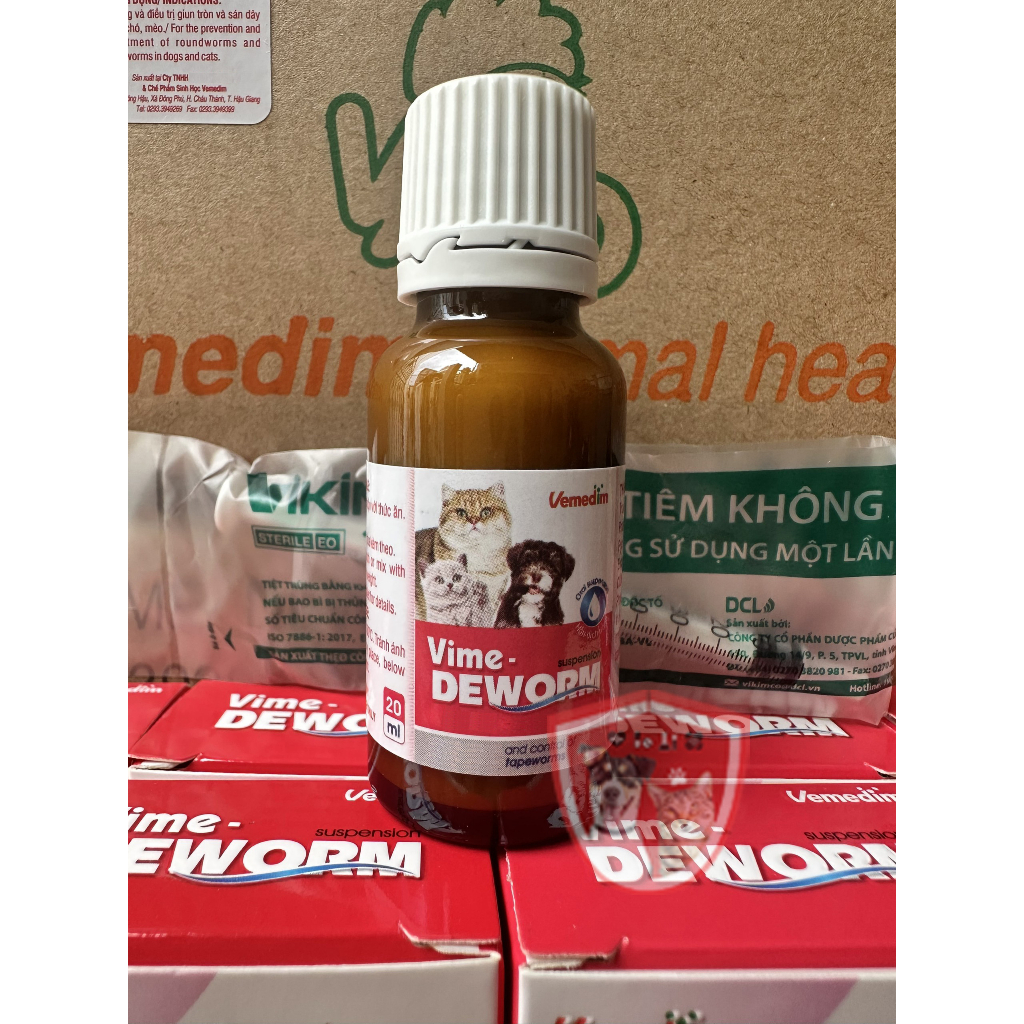 𝑉𝑖𝑚𝑒-𝐷𝑒𝑤𝑜𝑟𝑚 - Siro hỗ trợ ngăn ngừa và giải quyết 𝑮𝒊𝒖𝒏 𝒔𝒂́𝒏 cho chó mèo chính hãng - Chai 20ml
