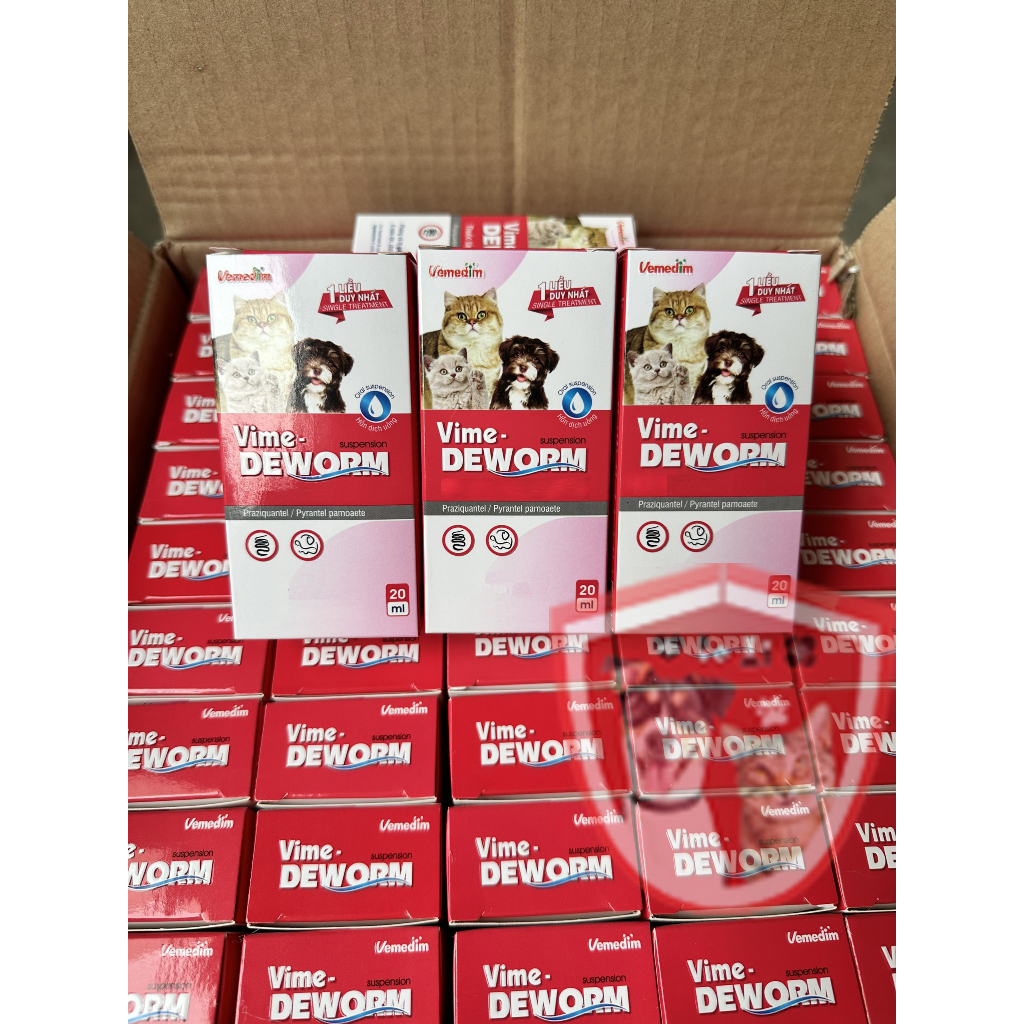 𝑉𝑖𝑚𝑒-𝐷𝑒𝑤𝑜𝑟𝑚 - Siro hỗ trợ ngăn ngừa và giải quyết 𝑮𝒊𝒖𝒏 𝒔𝒂́𝒏 cho chó mèo chính hãng - Chai 20ml