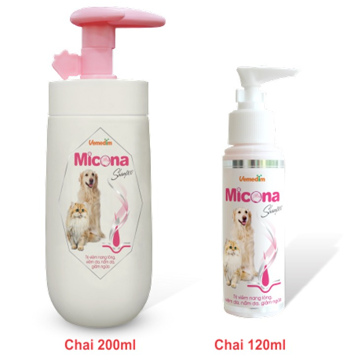 Sữa tắm phòng trị nấm, viêm da cho chó mèo Micona shampoo