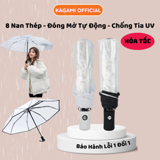 Dù Che Mưa Kagami Ô Trong Suốt Gấp Gọn Chụp Ảnh Phong Cách Hàn Quốc