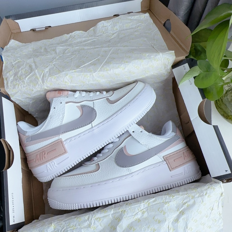 Giày Thể Thao/Giày Sneaker Shadow "Amenthys Ash". Giày sneaker AF1 Shadow Nữ Tính Mẫu Mới Nhất af1 SD kem xám nâu mới