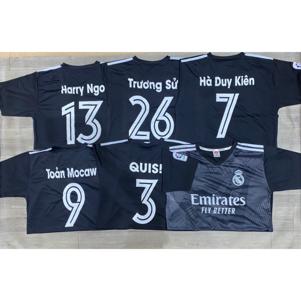 In Tên Số Theo Yêu Cầu Quần Áo Bóng Đá