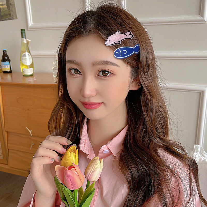 🍒🍒CHERRYKOKO Kẹp Tóc Hình Xương Cá Nhỏ Nhắn Dễ Thương Cho Nữ