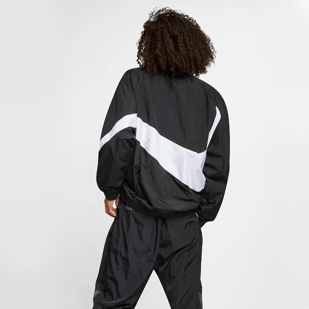 NinekeOnstock - Áo Khoác Nam Nike Sportwear Big Swoosh Jacket - Đen / Trắng