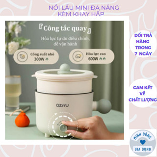 Nồi điện đa năng có hấp , nồi lẩu mini đa năng, chất liệu chống dính, dung tích 1,8L tốc độ sôi cực nhanh