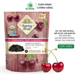 Cherry khô hữu cơ Sunny Fruit 100g không đường,phụ gia giữ nguyên vitamin vốn có,ăn vặt mẹ bầu