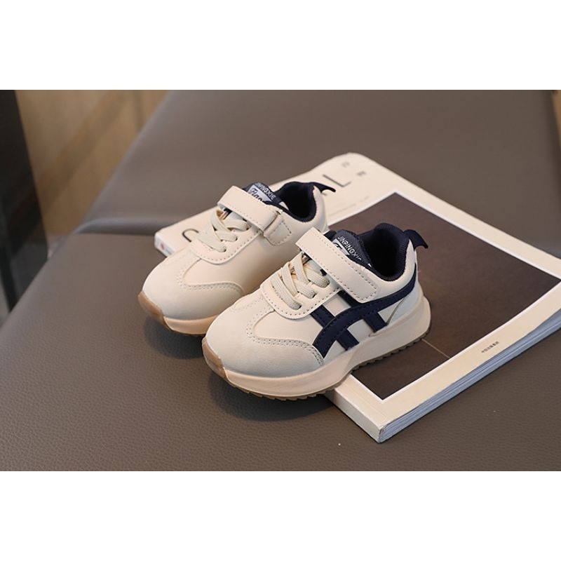 Giày Thể Thao Cho Bé, Giày Thể Thao Quai Dán Cho Bé 2 Màu Be, Nâu mã 8925