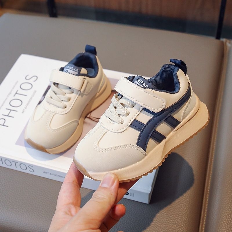 Giày Thể Thao Cho Bé, Giày Thể Thao Quai Dán Cho Bé 2 Màu Be, Nâu mã 8925