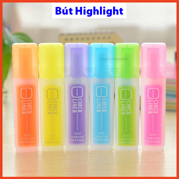 Bút nhớ đánh dấu dòng dạ quang highlight màu sắc pastel tùy chọn tiện lợi dễ sử dụng nhiều màu lựa chọn