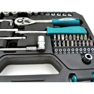 Bộ 45 Socket (1/4 inch) và cần 2 chiều TOTAL THT141451 (Đồ nghề Chính Hãng)