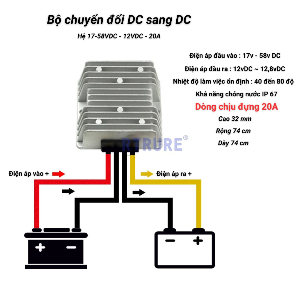 Bộ Chuyển Đổi Nguồn DC 17V-58V sang 12V DC