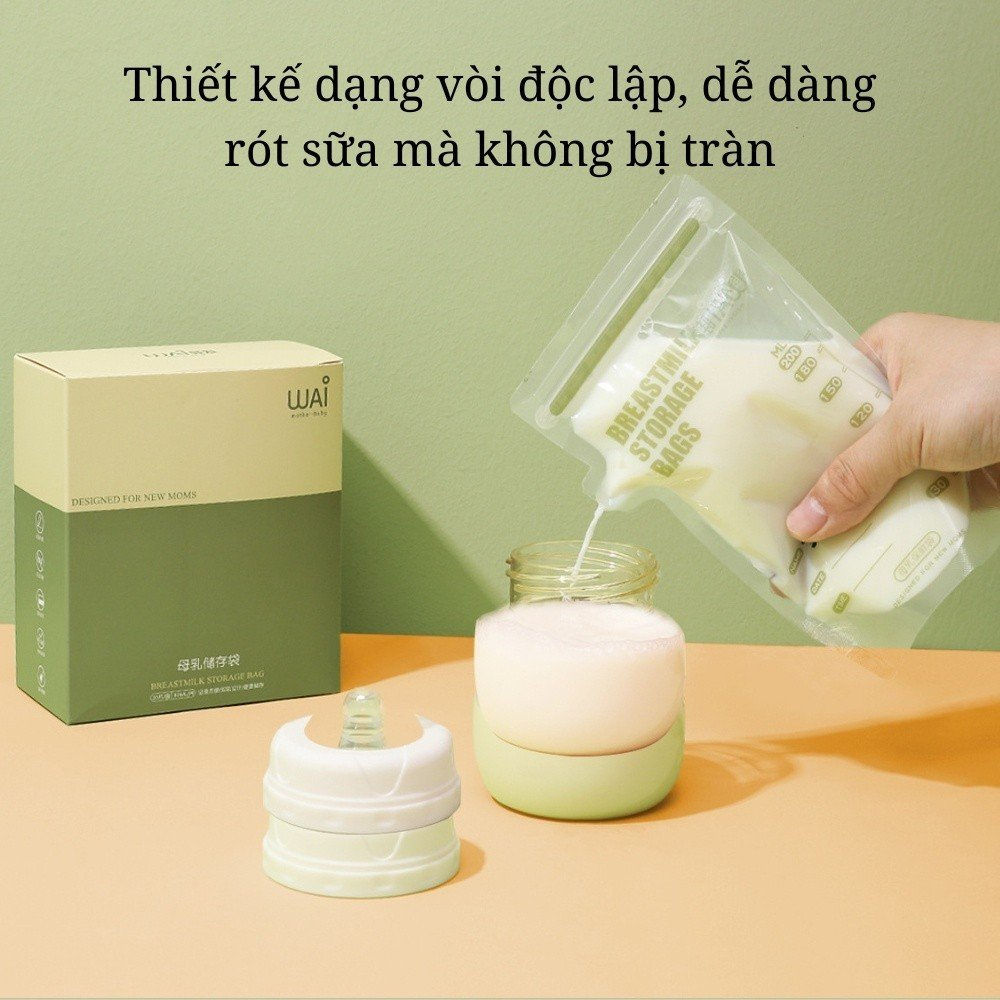 Túi trữ sữa WAI 100ml, 150ml, 200ml - hộp 30 túi