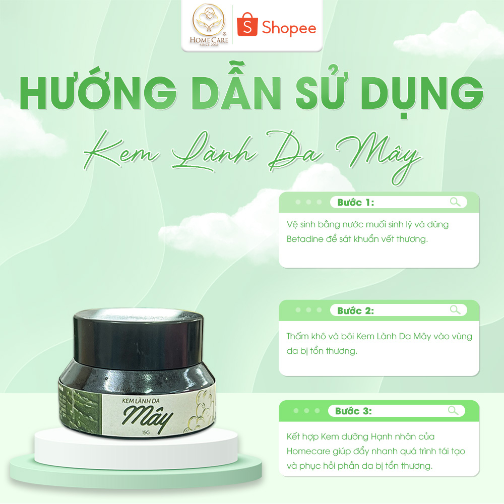 Kem lành da Mây Home Care hỗ trợ mau lành các vết thương 15g