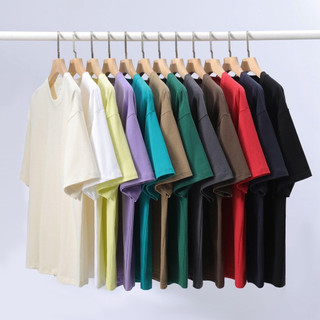 Áo phông trơn unisex iostee chất liệu cotton, tay lửng, kiểu dáng basic, form rộng oversize