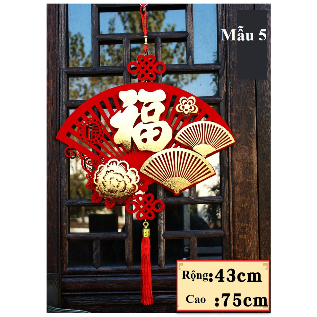 Chữ Phúc treo cửa ngày Tết May Mắn Lộc Đầy Nhà