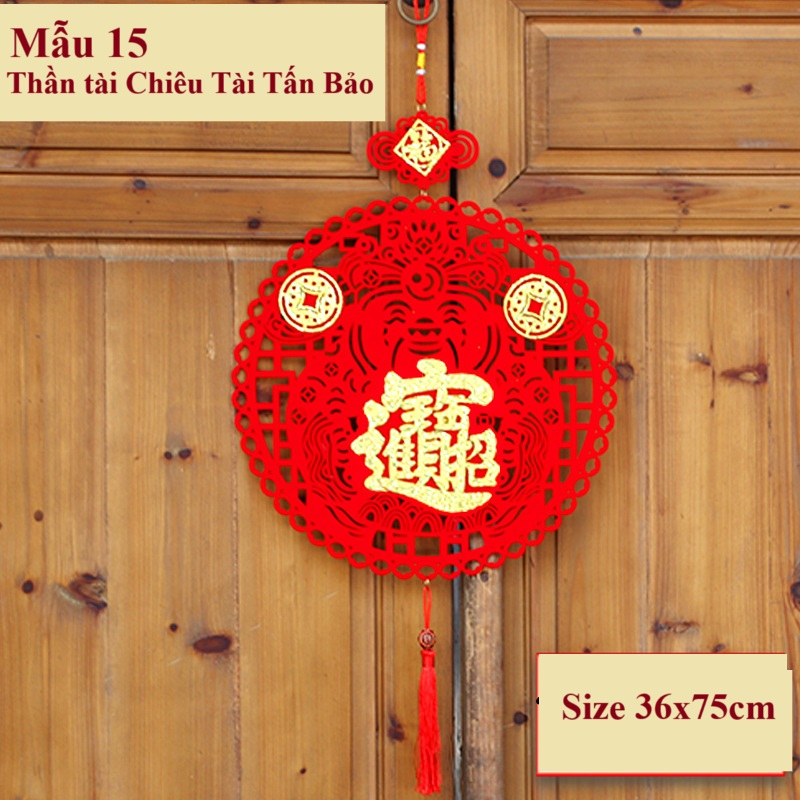 Chữ Phúc treo cửa ngày Tết May Mắn Lộc Đầy Nhà