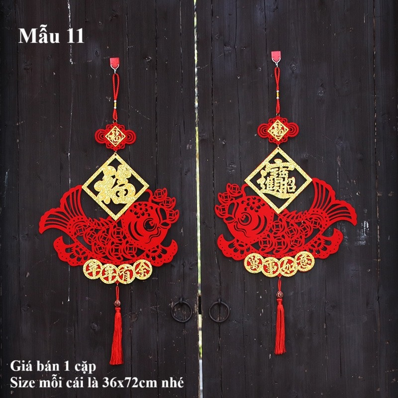 Chữ Phúc treo cửa ngày Tết May Mắn Lộc Đầy Nhà