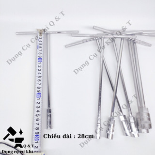 Tuýp chữ t , Tay vặn khẩu bộ 7 chiếc (8 , 10 , 12 , 13 , 14 , 17 , 19 )