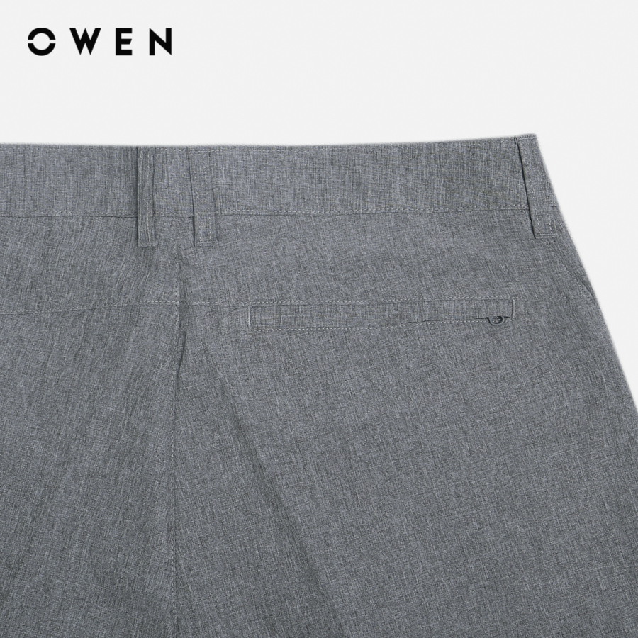 OWEN - Quần short Nam Owen dáng Sport Life màu Xám chất liệu Polyester/Elastane - SS231420