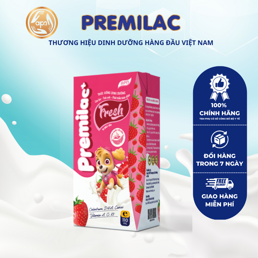 Lẻ sữa pha sẵn Premilac Fresh vị Dâu 110ml