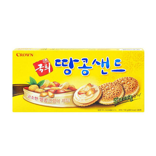 Crown] Bánh quy kem đậu phộng Hàn Quốc 155g