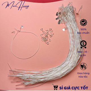 [S925] Lõi dây bạc/chỉ bạc làm vòng tay (có kèm khóa) - MH734