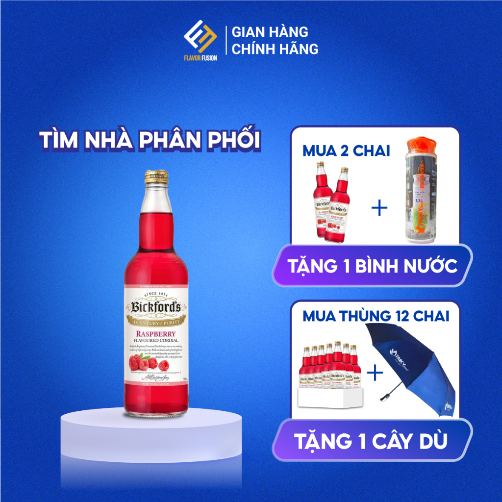 Siro Bickford's Phúc Bồn Tử| Thể Tích Khủng 750ml | Nhập Úc!