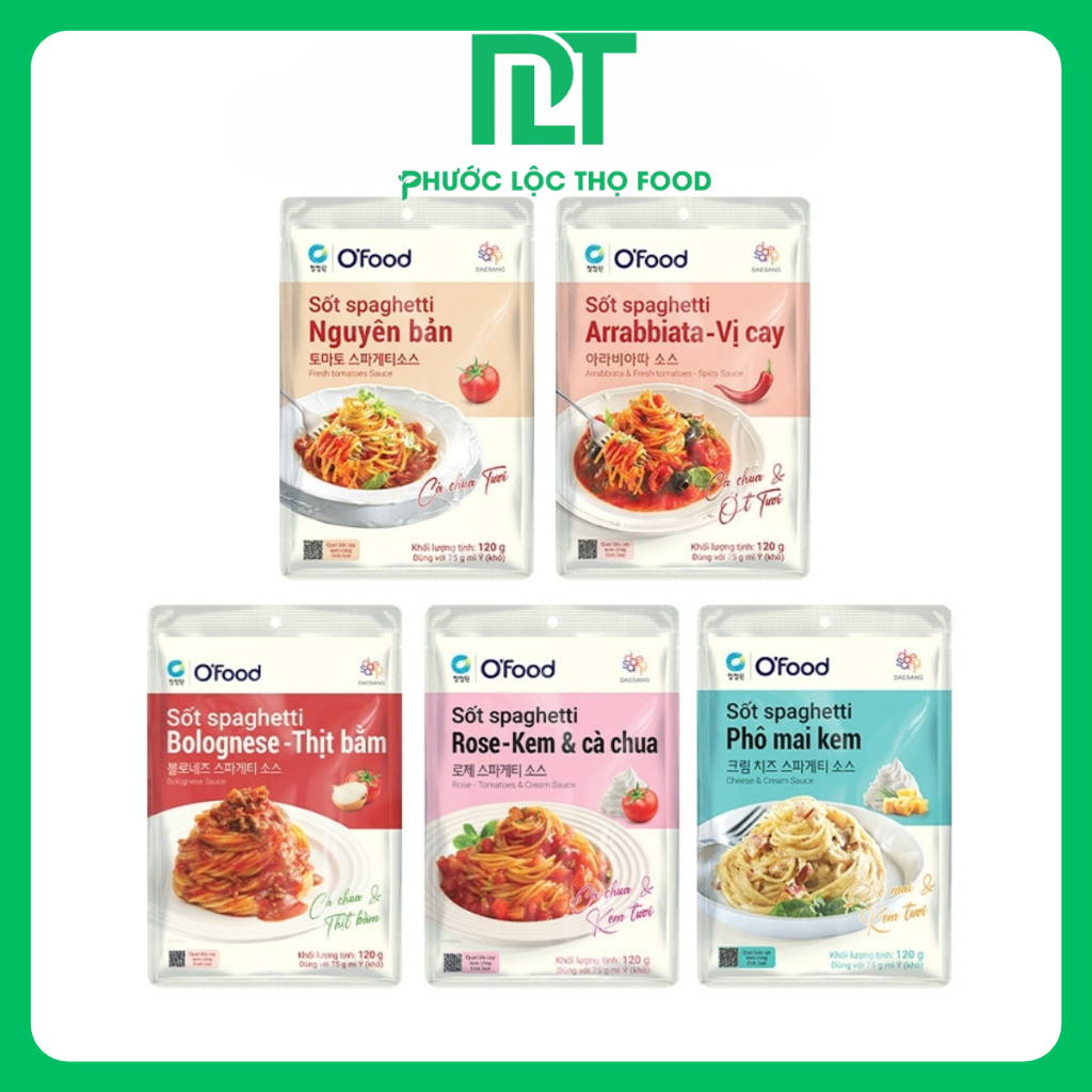 Sốt Spaghetti Rose – Kem & Cà Chua/Bolognese – Thịt Bằm/Cream – Kem Phô Mai/Vị Nguyên Bản/Arrabbiata Vị Cay 120G