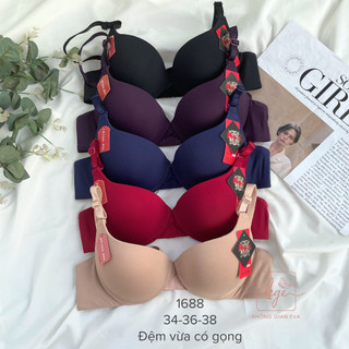 Áo ngực đệm vừa , Áo lót trơn dáng cơ bản 1688 không gian eva KGE