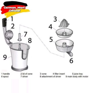 🇩🇪 phụ kiện máy vắt cam caso cp330 chính hãng chuẩn đức