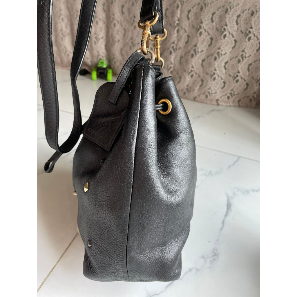 Lc141 Bucket si đeo chéo da thật cực dày hiệu Couronne