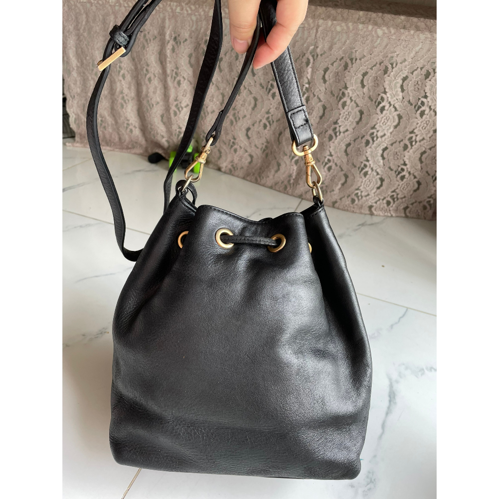 Lc141 Bucket si đeo chéo da thật cực dày hiệu Couronne