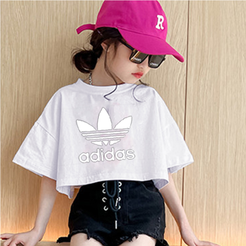 Áo croptop cho bé gái cotton đen đủ màu ADI.DAS size đại 25kg-50kg mang xinh cho bé-croptop trẻ em KIDS GENZ