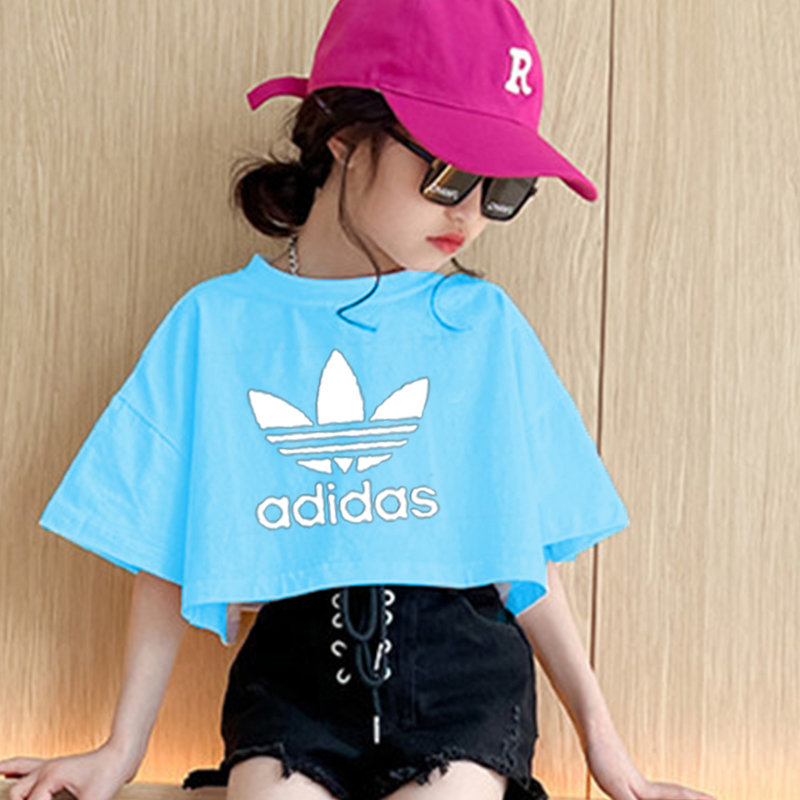 Áo croptop cho bé gái cotton đen đủ màu ADI.DAS size đại 25kg-50kg mang xinh cho bé-croptop trẻ em KIDS GENZ