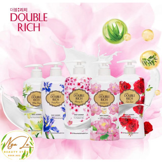 Date xa - sữa tắm double rich 800g - hàn quốc - hoa hồng, anh đào, iris, lily, sen gạo