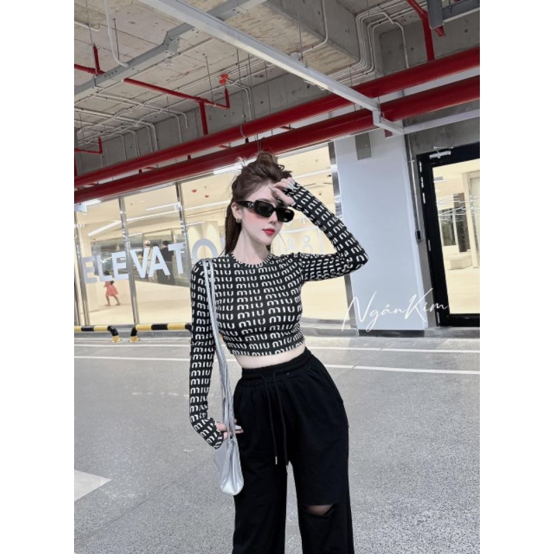 Áo Thun Croptop dài tay