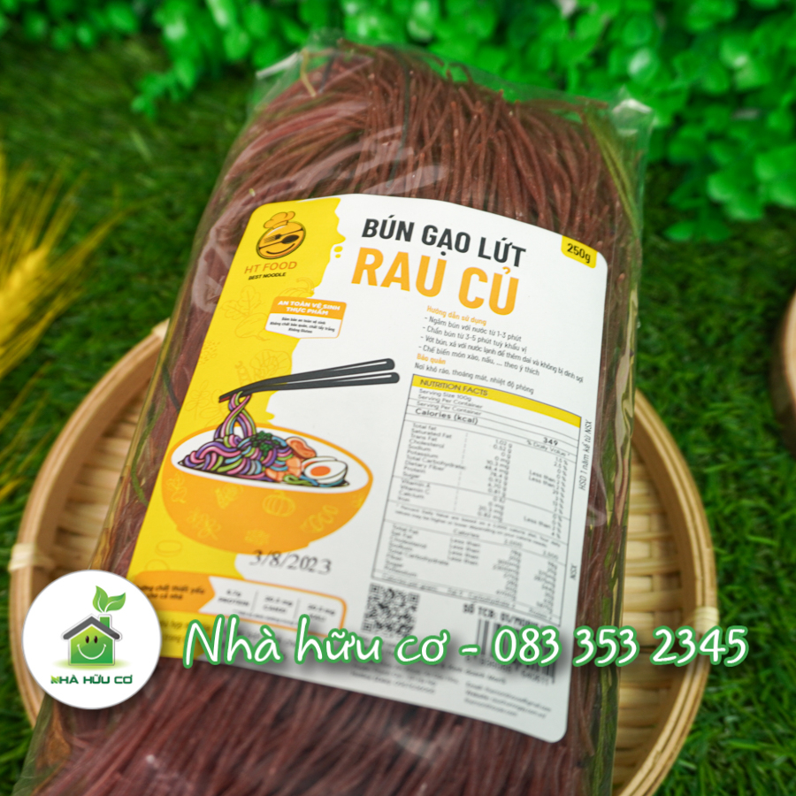 Bún gạo lứt rau củ HT FOOD cho bé ăn dặm - Date: 2024 - Nhà hữu cơ