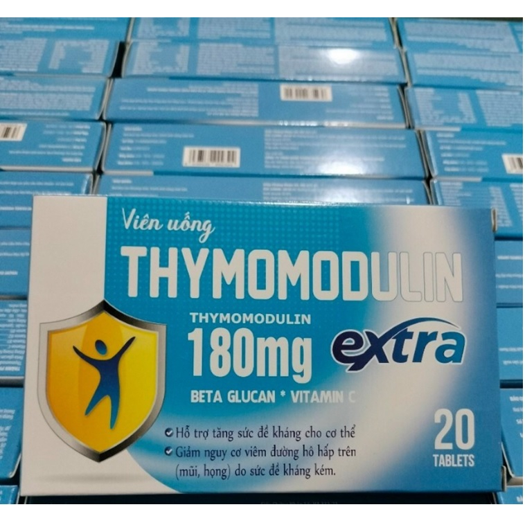 Viên Uống Thymomodulin 180mg  Extra Tăng Cường Sức Đề Kháng,giảm nguy cơ viêm đường hô hấp – hộp 20 viên