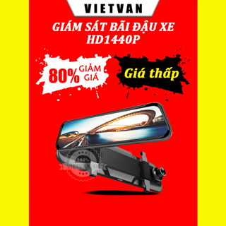 VIETVAN Camera hành trình ô tô X10, Full HD 1080p ghi hình trước sau gương chiếu hậu màn cảm ứng 10 inch