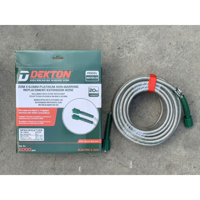 Dây rửa xe áp lực Dekton 10-15-20M Dùng Cho Máy Rửa Xe- Sử Dụng Được Cho Tất Cả Loại Máy Xịt Rửa Trên Thị Trường