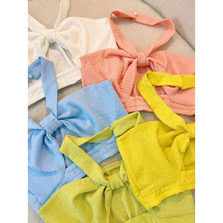 Áo croptop cột dây cổ cá tính - KHOSIBOHOME
