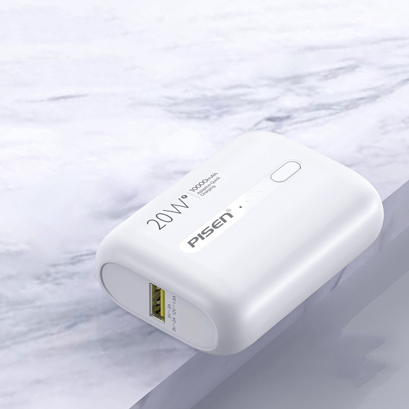 Sạc Dự Phòng mini PISEN POWER BANK 20W/22,5W Fast Charging 10000mAh, có đèn Led hiển thị, USB PD QC