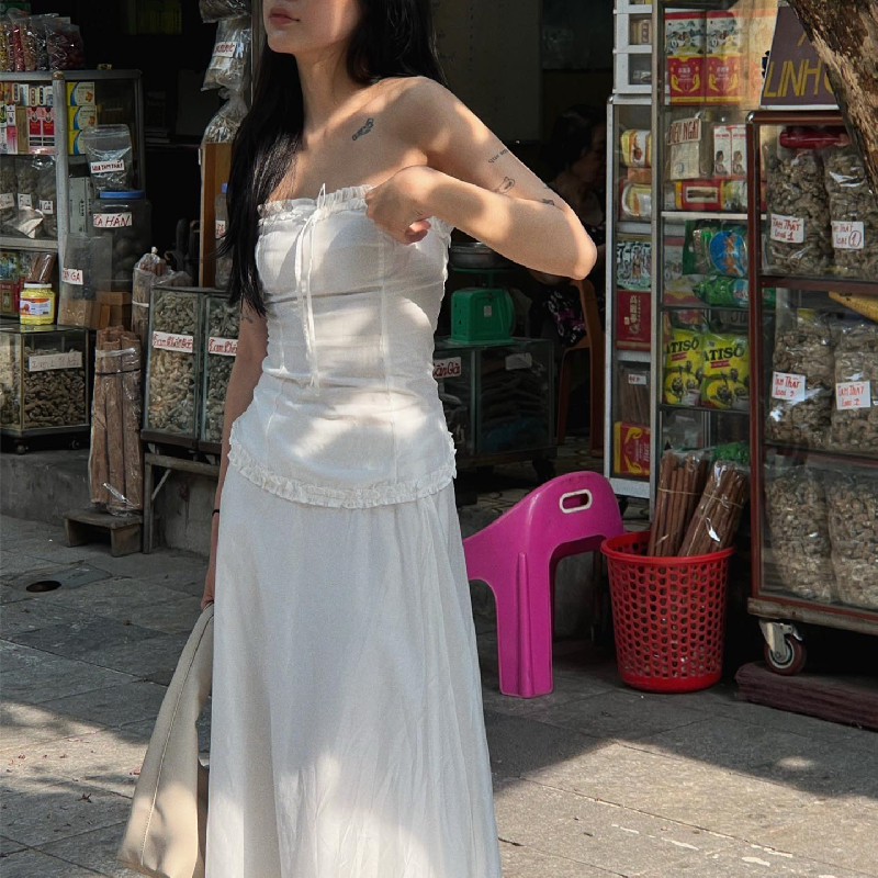 Váy cúp ngực dáng dài đầm dáng xinh xắn ROISE.hn